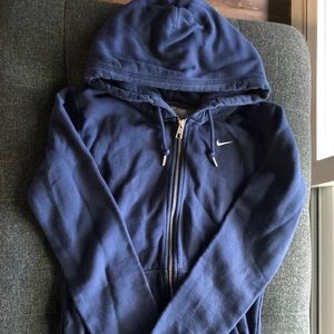 Nike Navy Zip-Up Hoodie